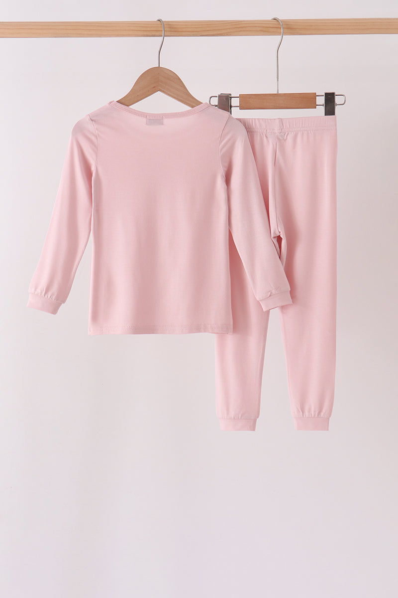 Pink bamboo pajama set – view 6