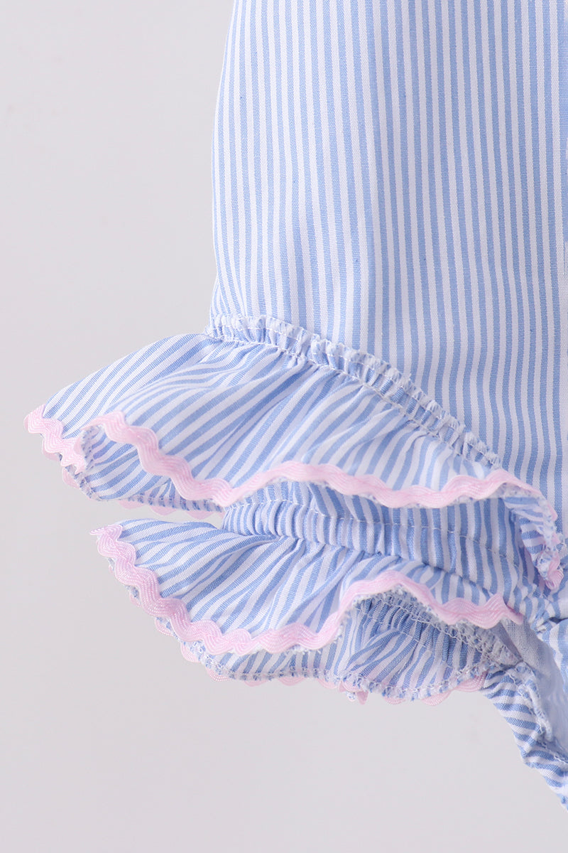 Blue Stripe One-Piece Swimsuit
