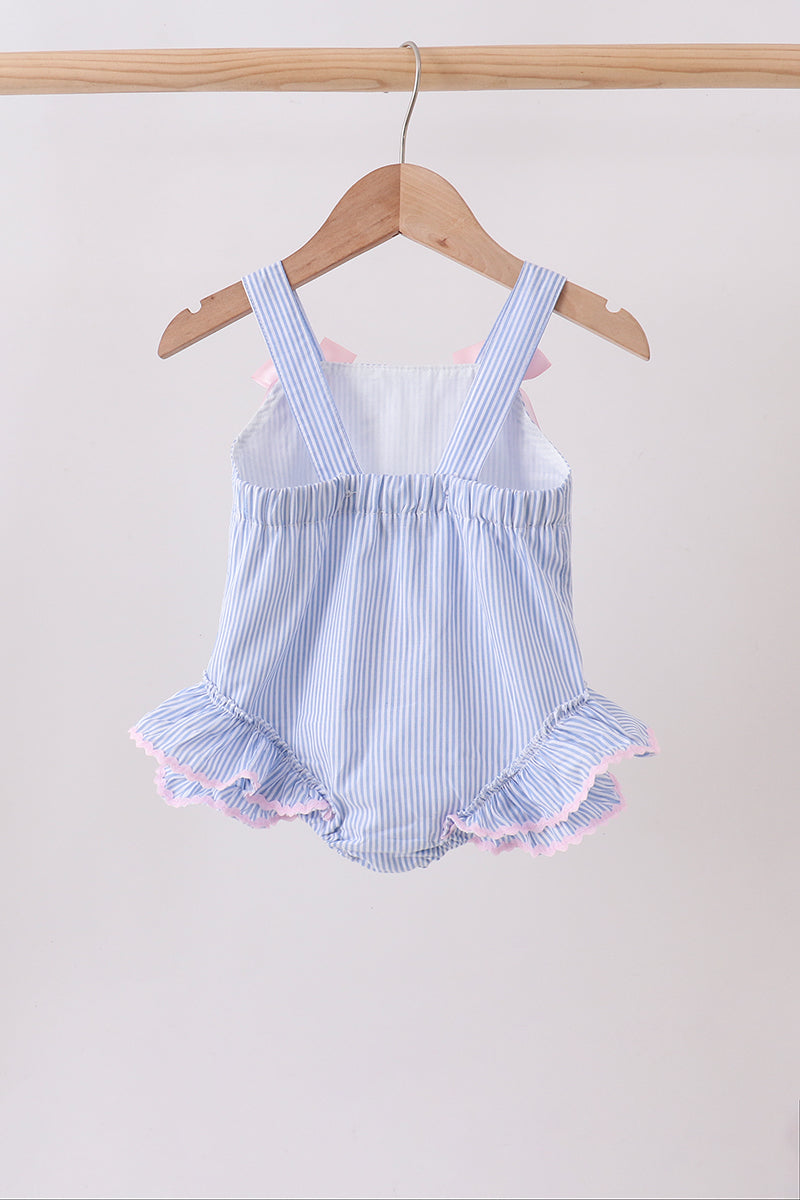 Blue Stripe One-Piece Swimsuit