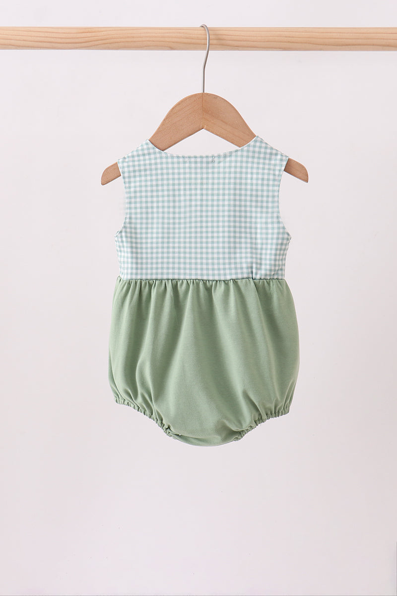 Sage Gingham Knit Bubble