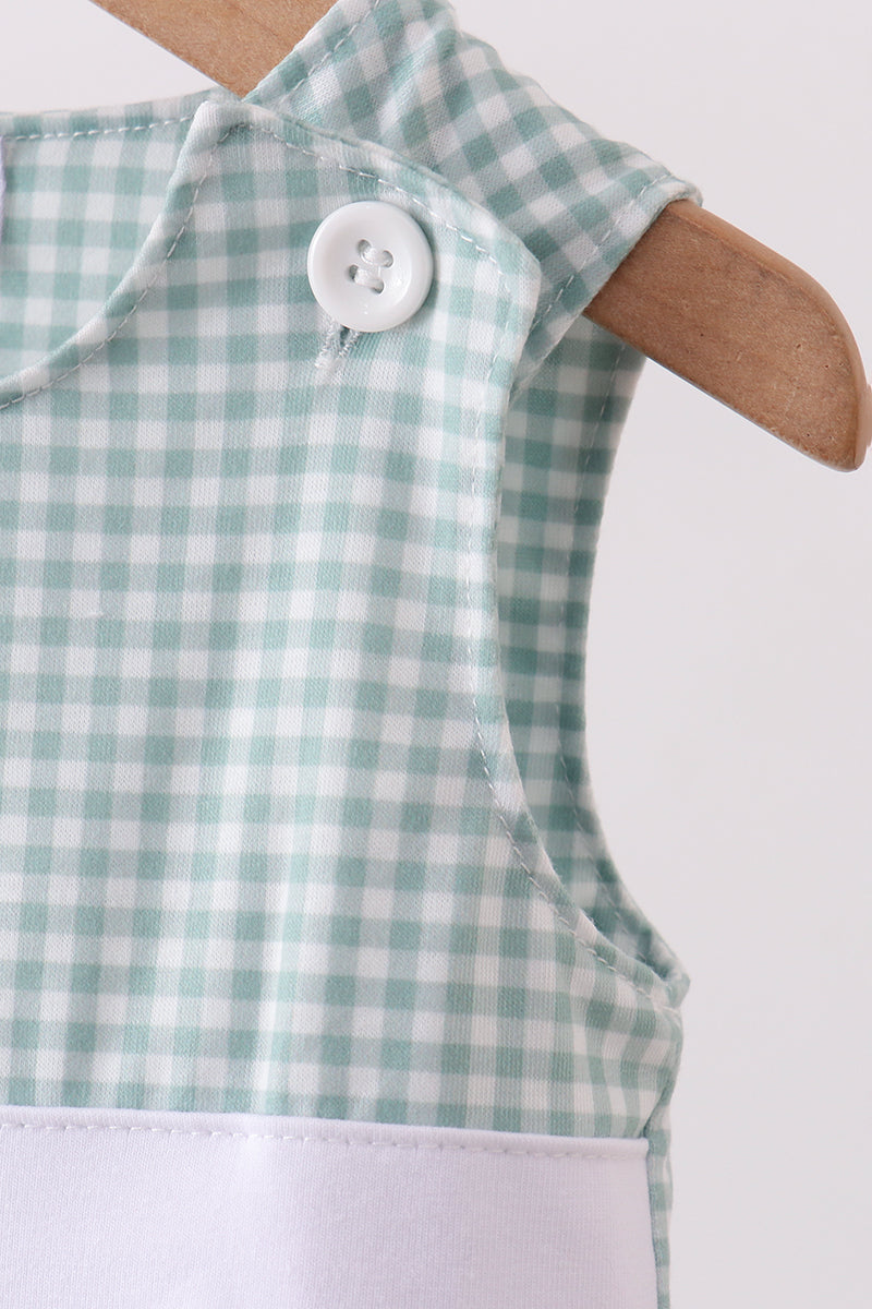 Sage Gingham Knit Bubble