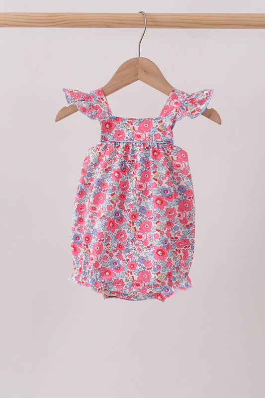 Pink Floral Knit Bubble