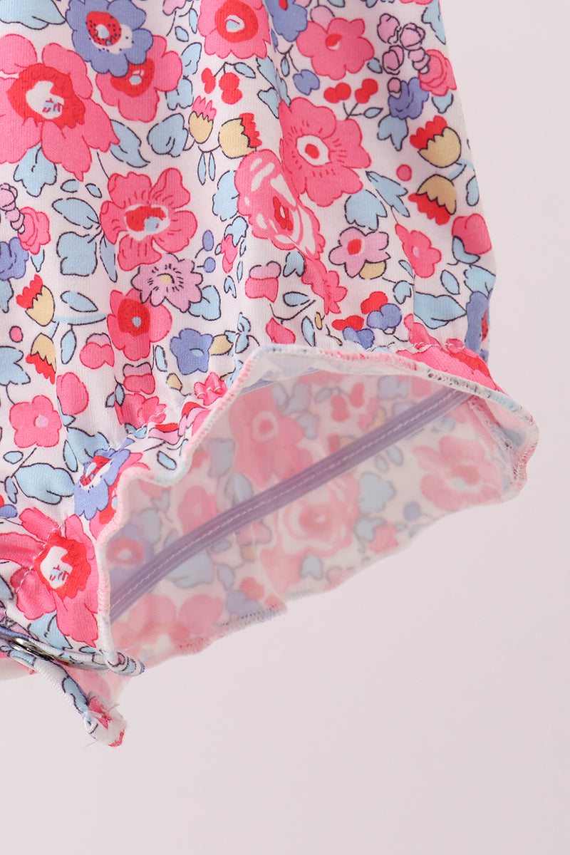 Pink Floral Knit Bubble