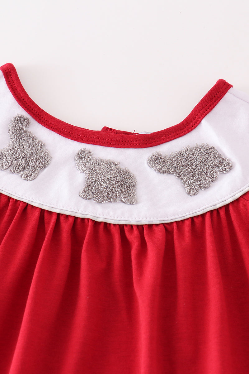 A*l*a*b*a*m*a* Maroon french knot girl set