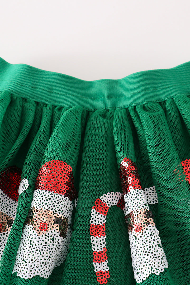 Gree santa claus sequin tutu skirt