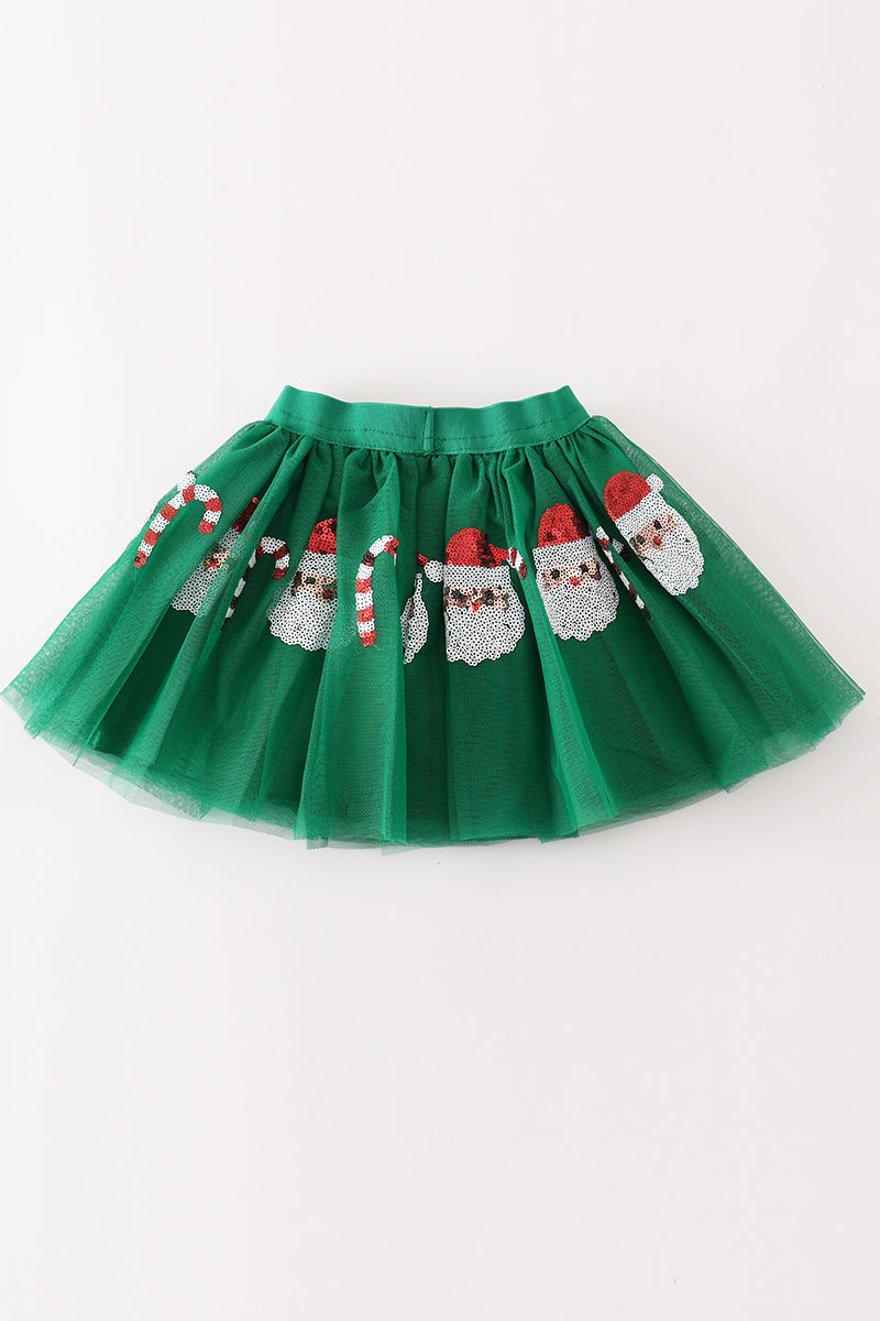 Gree santa claus sequin tutu skirt