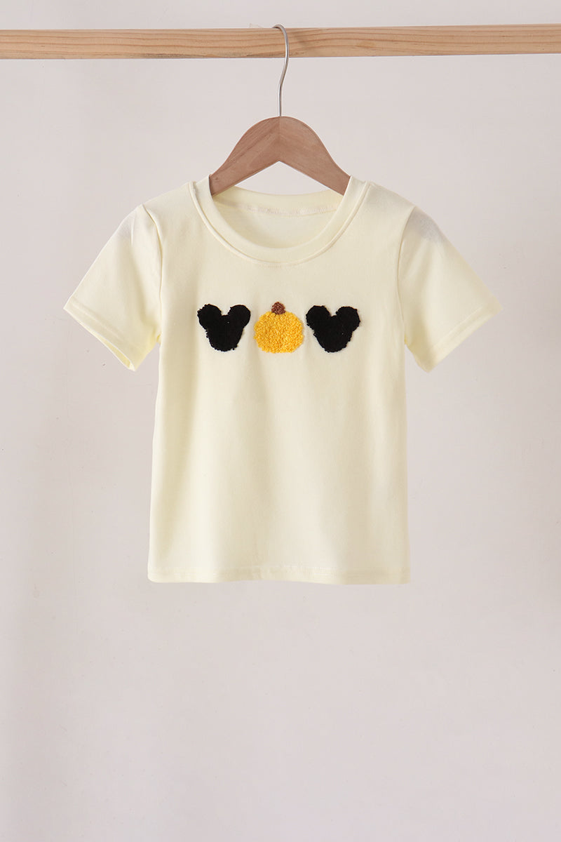 Beige character french knot top