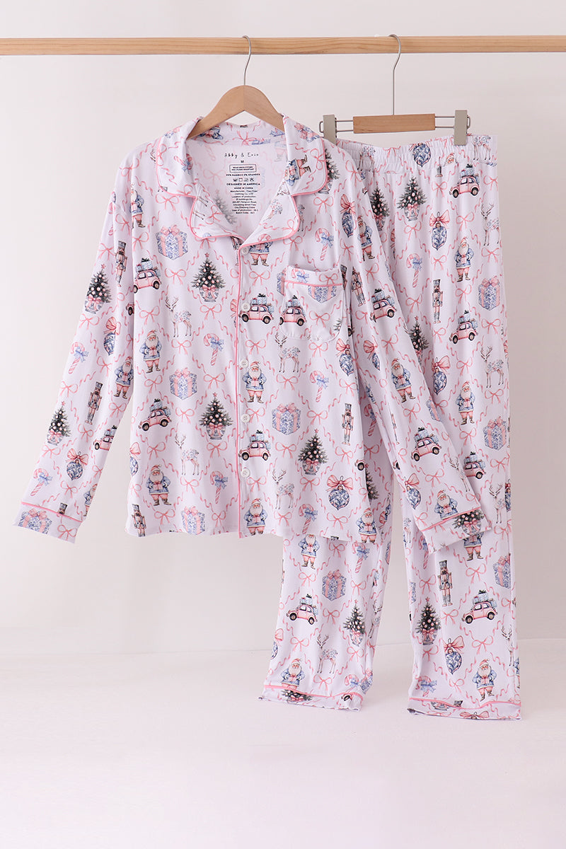 Pink nutcracker bamboo mom&me pajama set