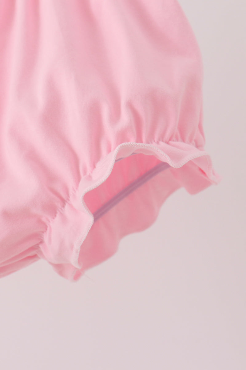 Pink pumpkin ruffle bloomer set