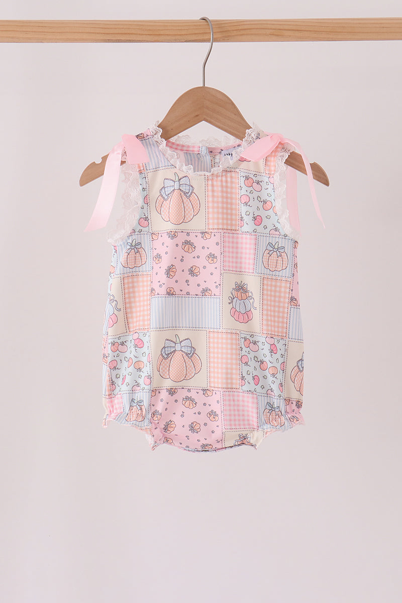 Pink pumpkin ruffle bubble
