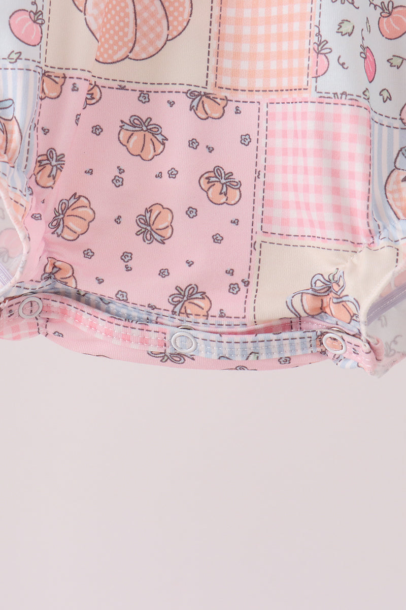 Pink pumpkin ruffle bubble