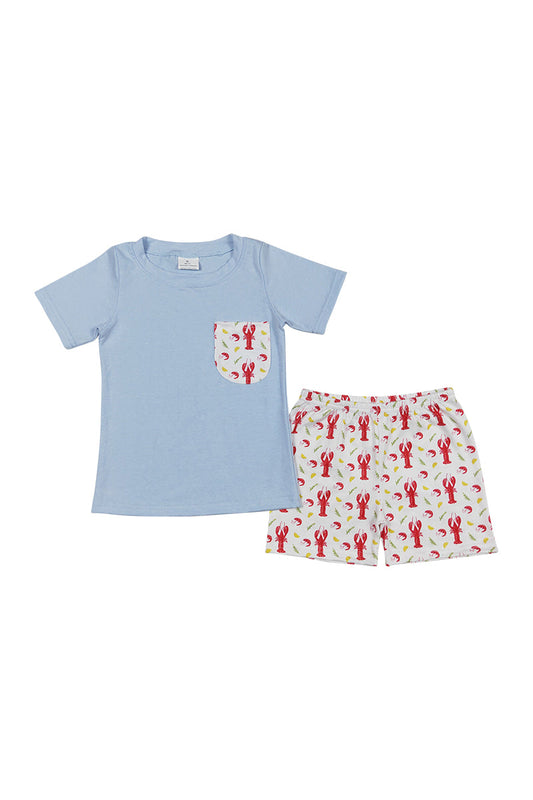 Lobster print boy shorts set