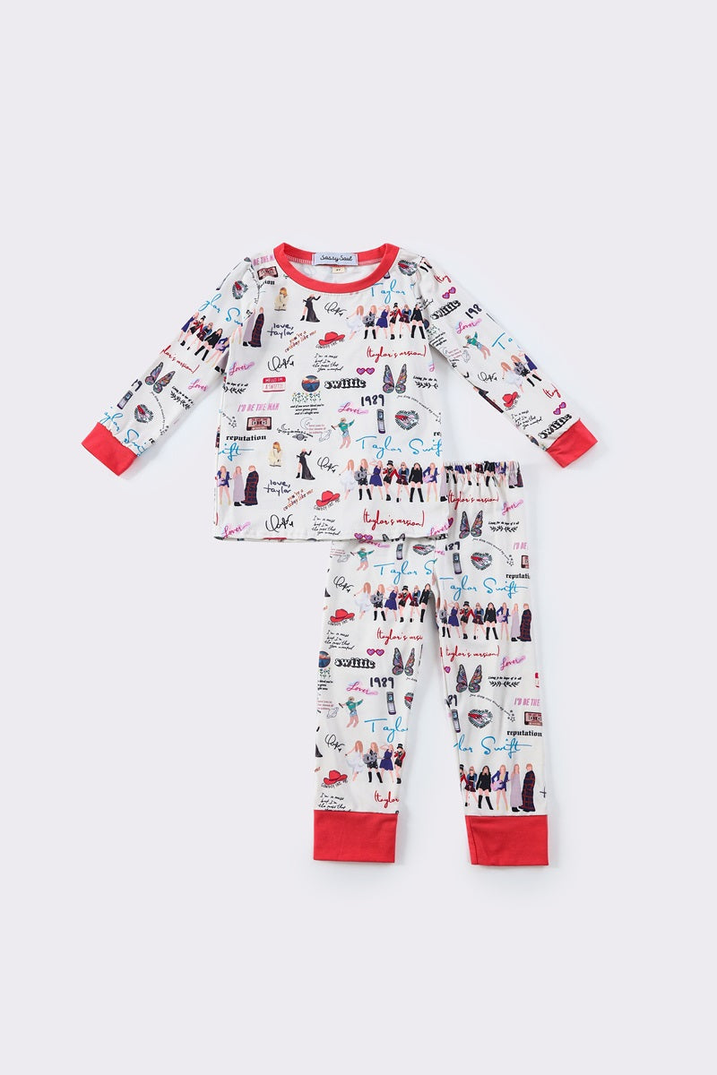 T*a*y*l*o*r**S*w*i*f*t* Pink music fan print pajamas set