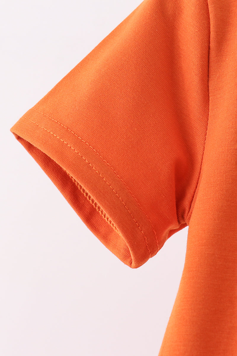 Orange scalloped active pants set