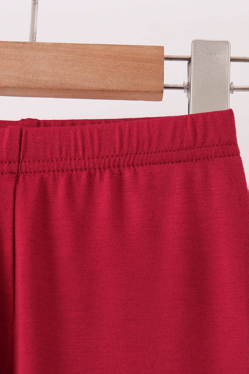 Burgundy bamboo pajama set – view 4