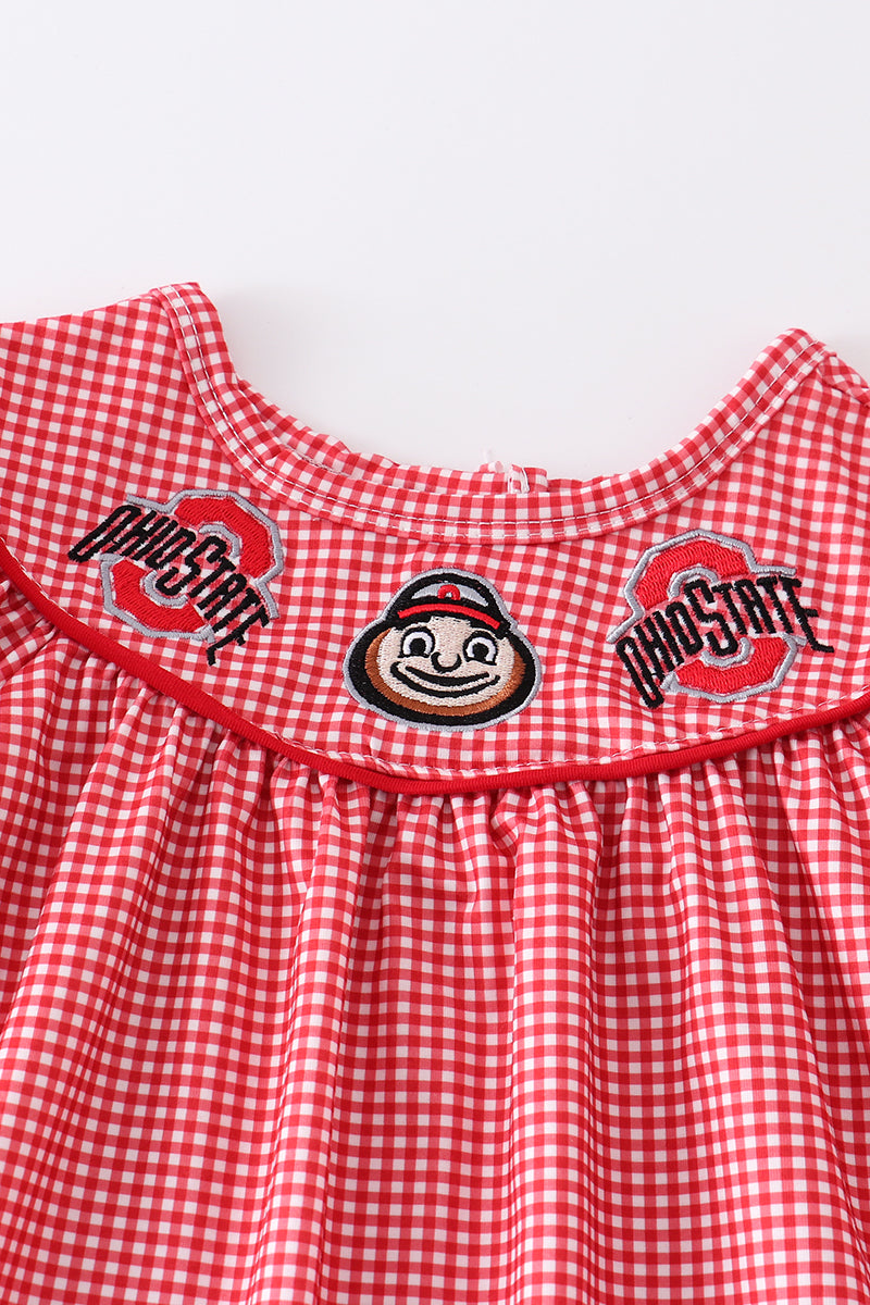 Red OHIO embroidery girl set