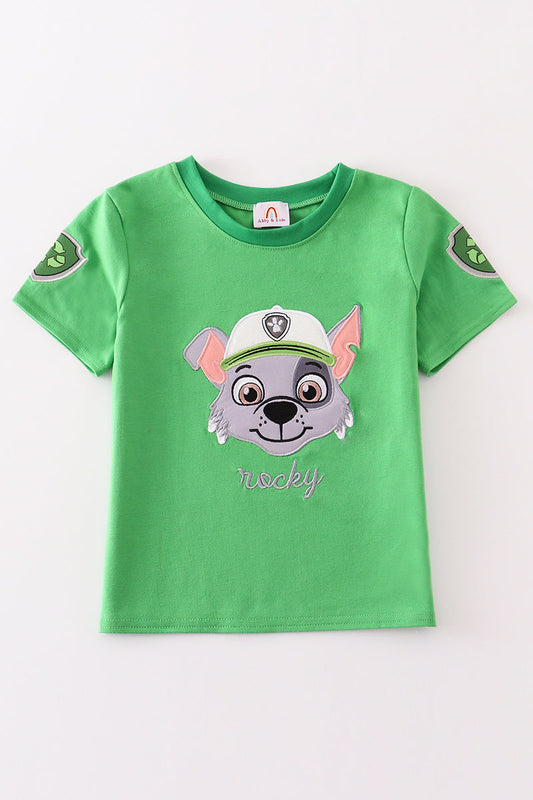 P*a*w**P*a*t*r*o*l* Green character applique boy top