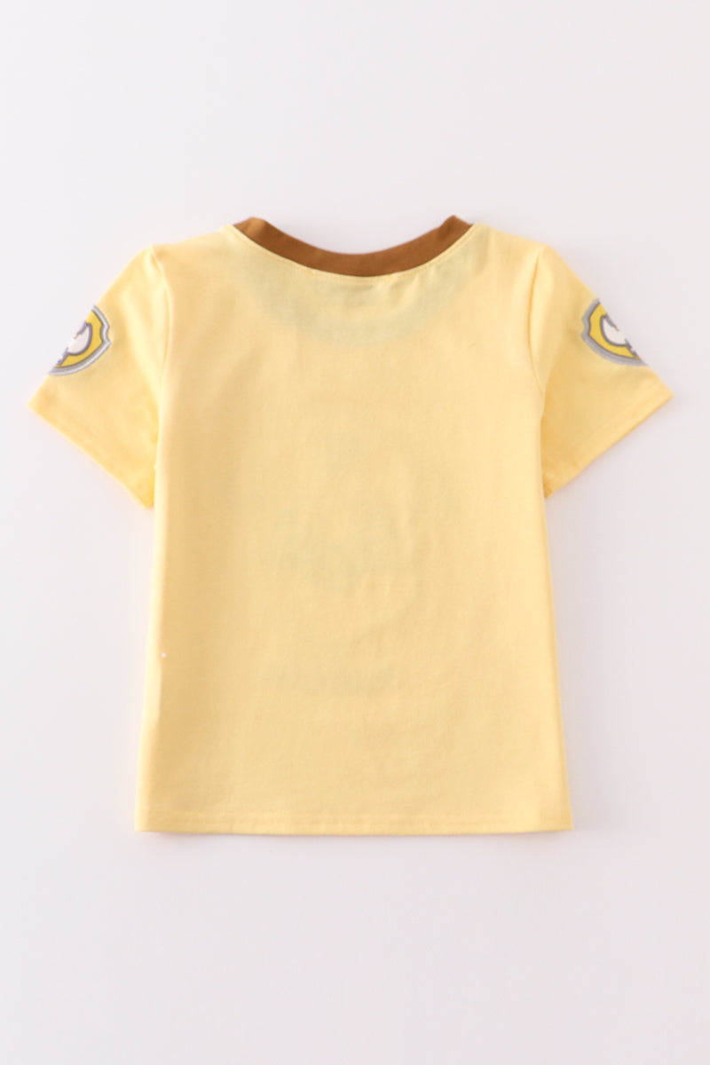 P*a*w**P*a*t*r*o*l* Yellow character applique boy top