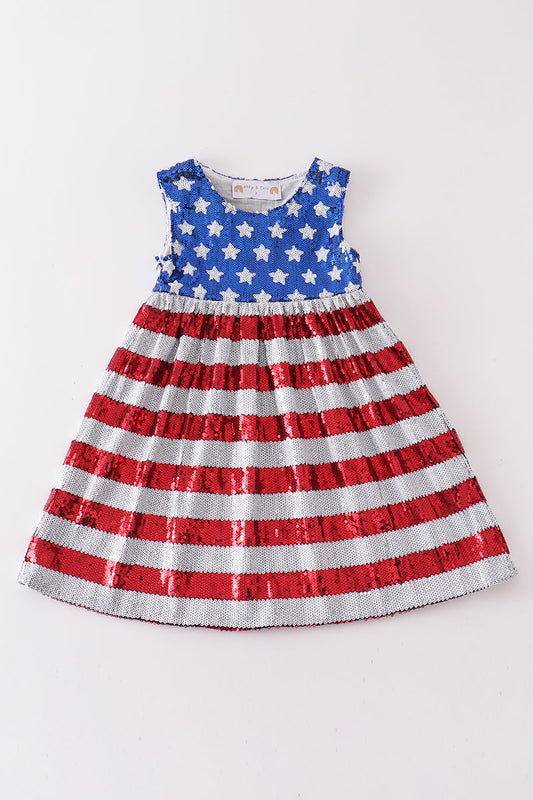 Patriotic sequin girl dress