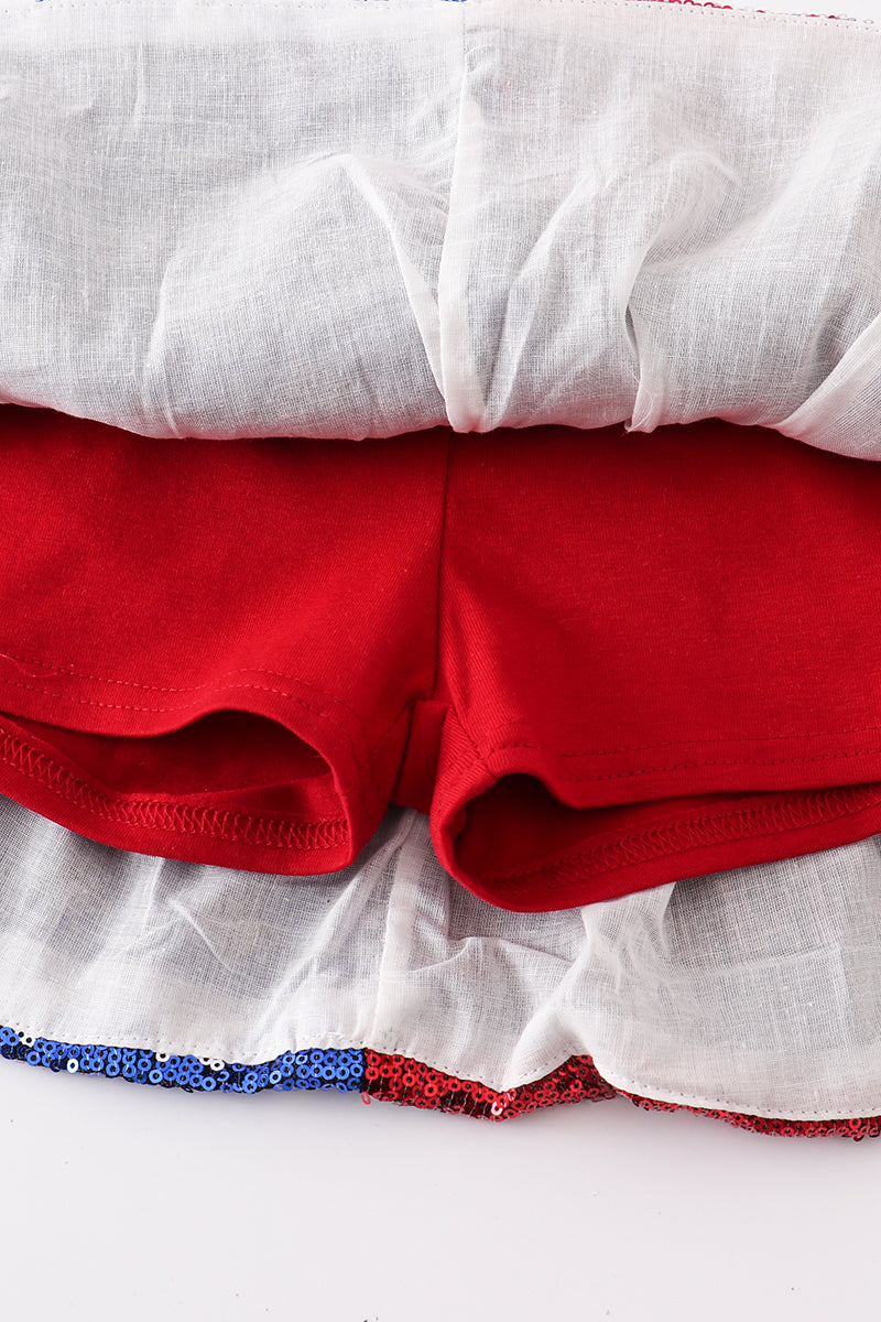 Patriotic sequin girl skirt