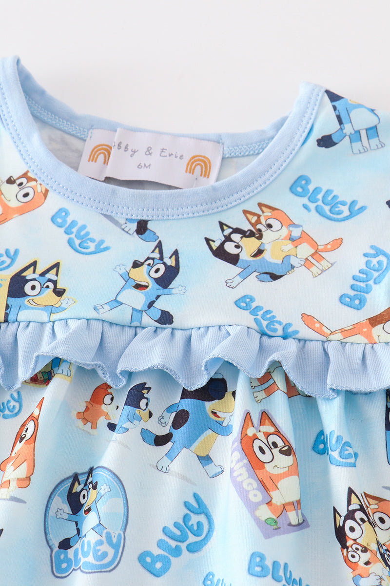 B*l*u*e*y* Blue character baby girl set