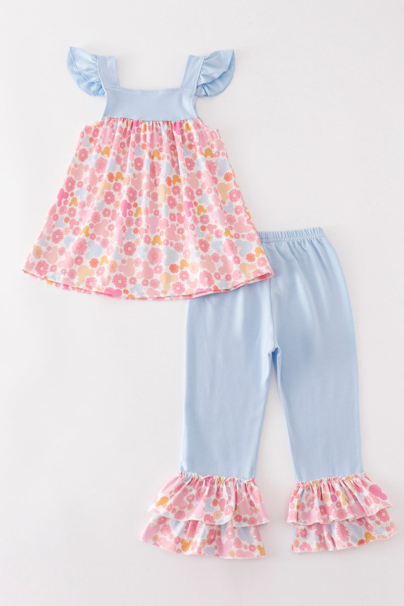 Pink character print girl set *M*i*c*k*e*y*