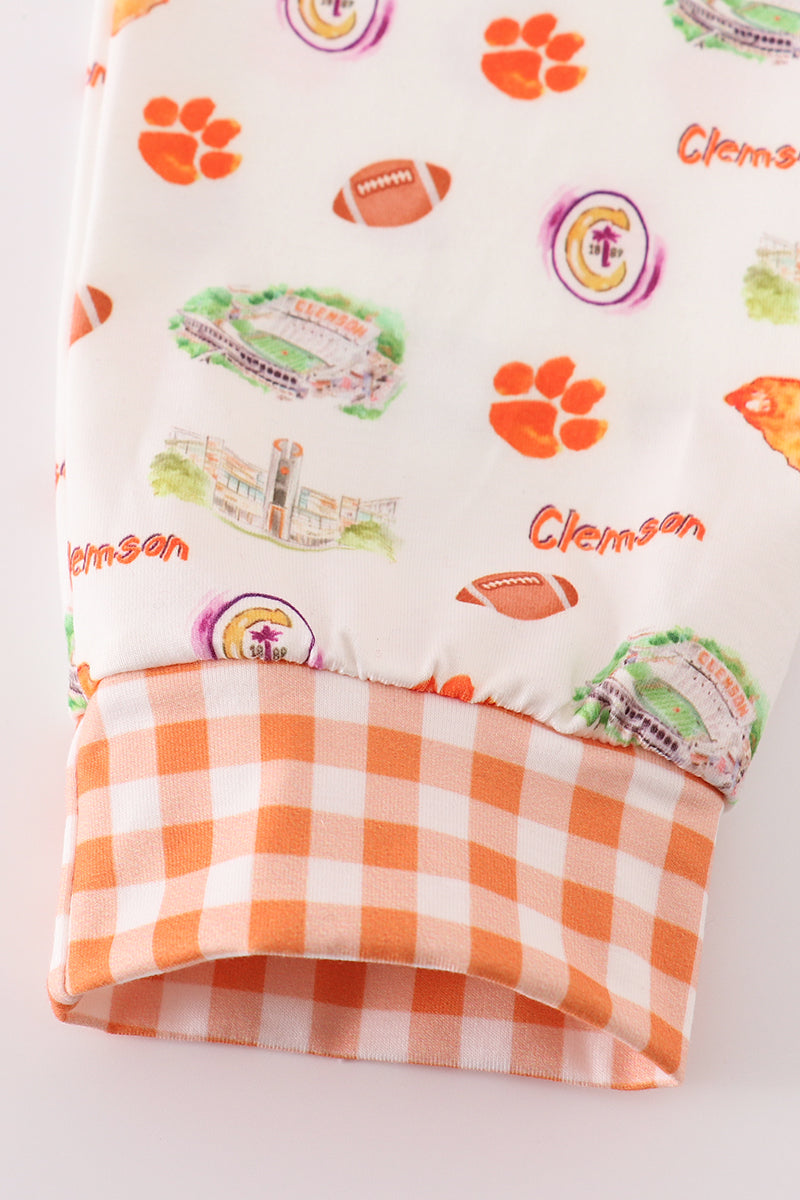 C*l*e*m*s*o*n* football baby boy pajamas set