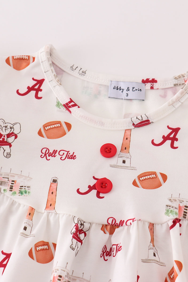 A*l*a*b*a*m*a* Maroon roll tide football girl set