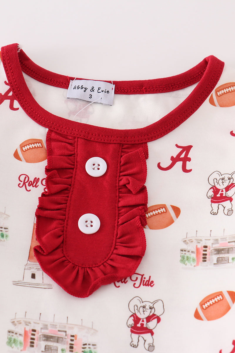 A*l*a*b*a*m*a* Maroon roll tide football girl set