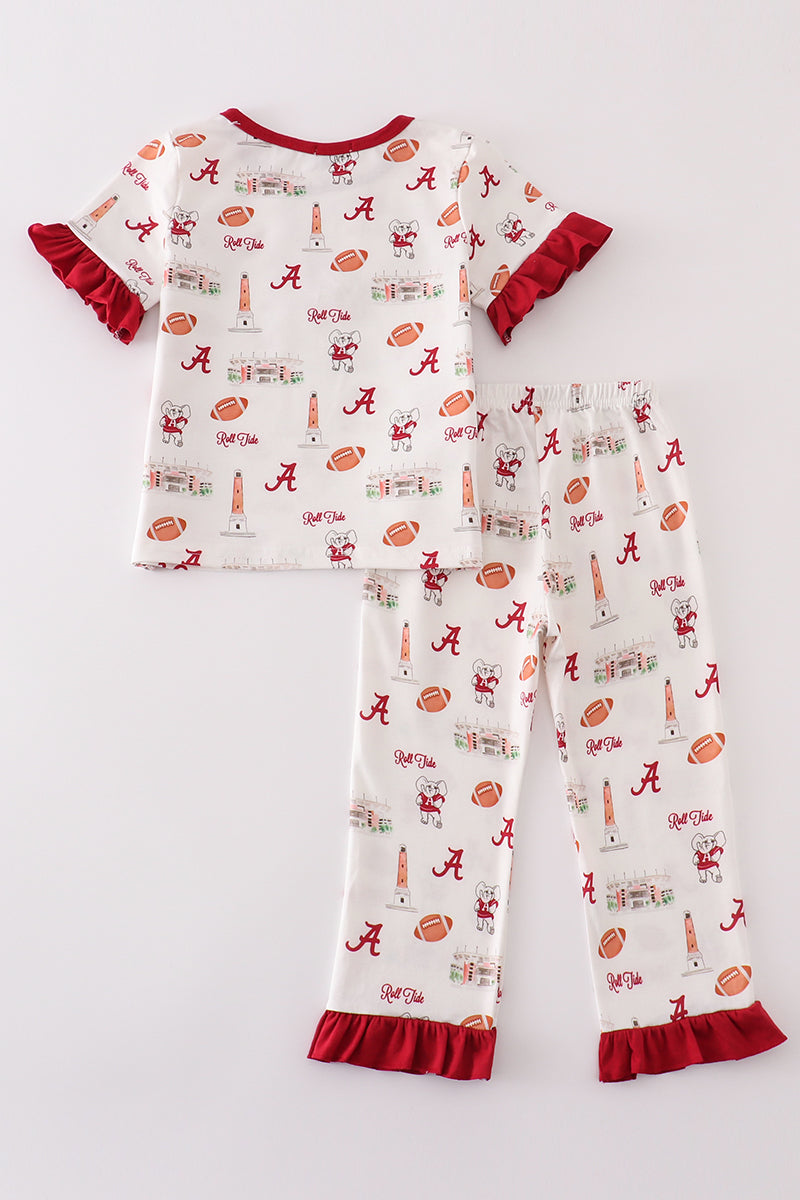 A*l*a*b*a*m*a* Maroon roll tide football girl set