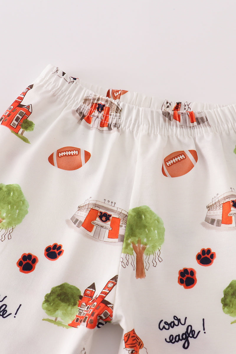 A*u*b*u*r*n*
 football tiger boy pajamas set