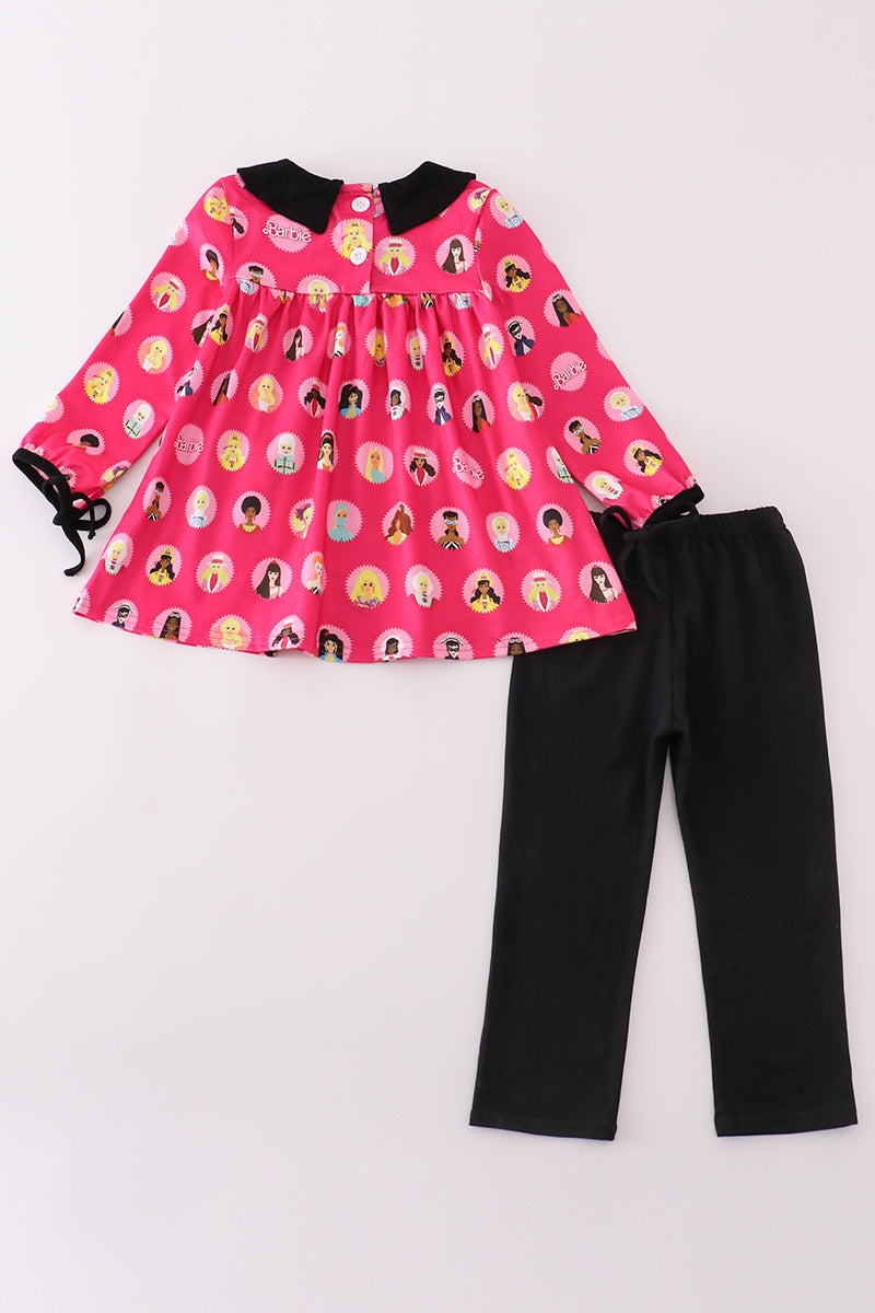 B*a*r*b*i*e* Pink print girl pants set