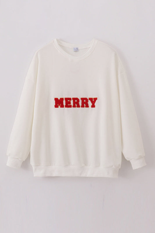 Merry christmas french knot women top