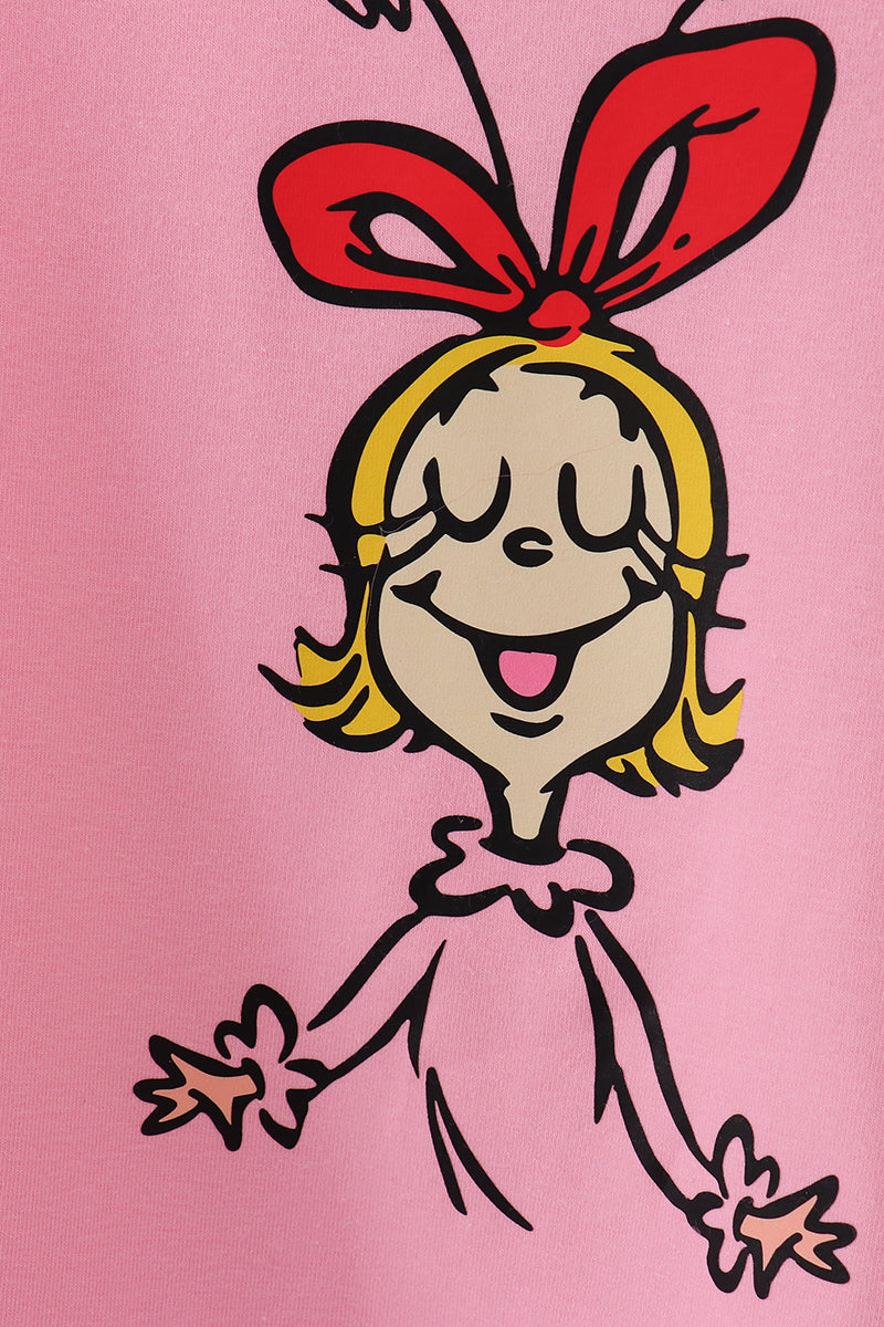 Pink character print girl dress *C*i*n*d*y**L*o*u**W*h*o*