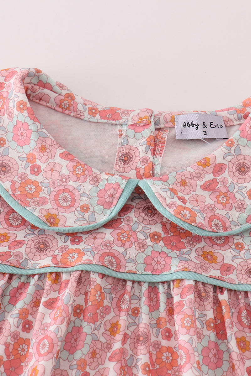 Floral Delight Peter Pan Collar girl dress