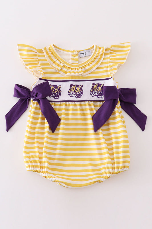 L*S*U* Yellow tiger embroidery girl bubble