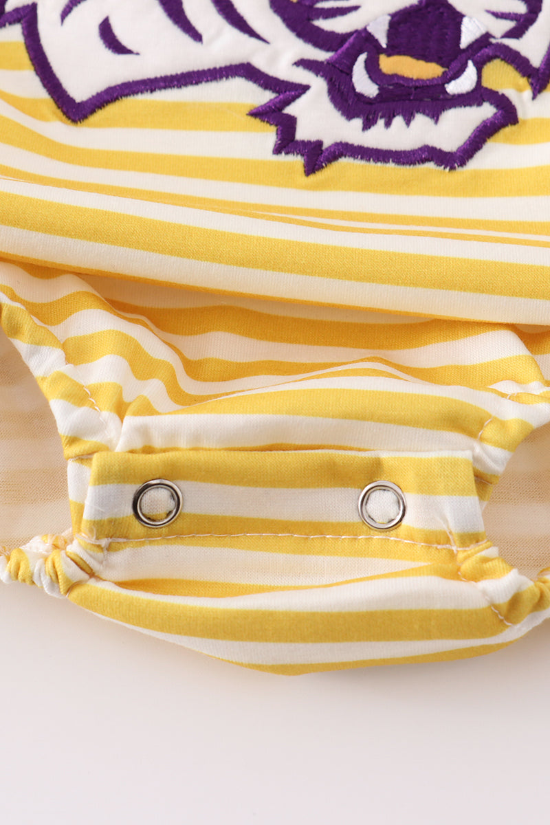 L*S*U* Yellow tiger embroidery boy bubble