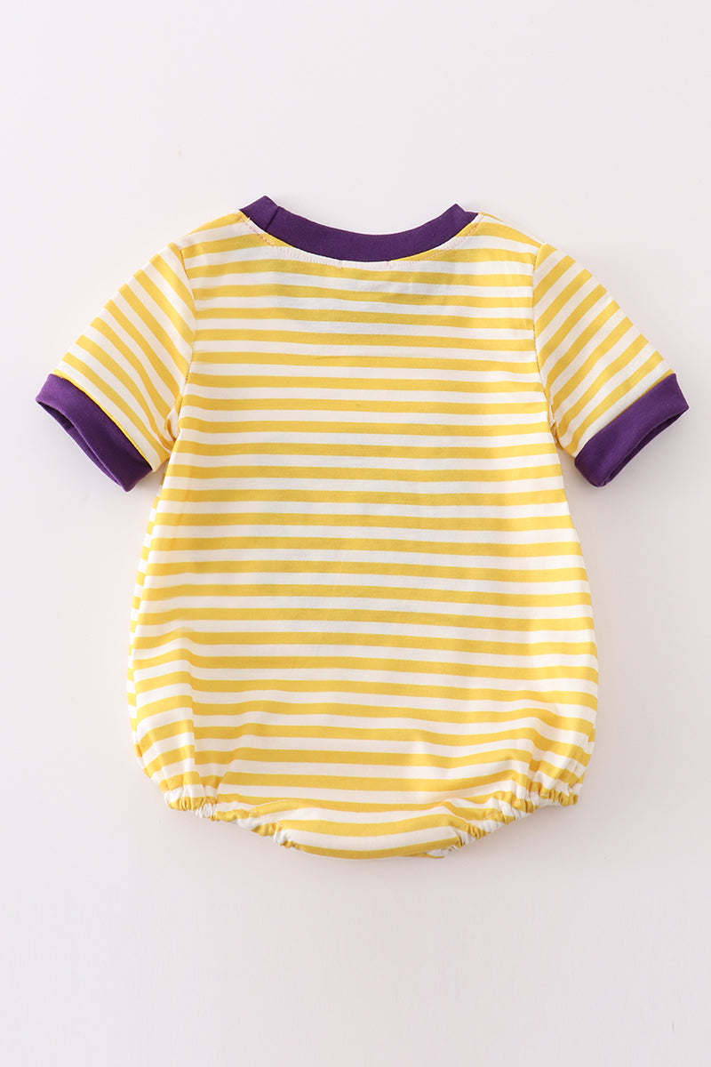 L*S*U* Yellow tiger embroidery boy bubble