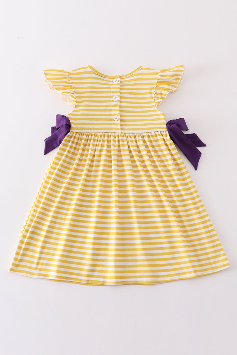 L*S*U* Yellow tiger embroidery dress