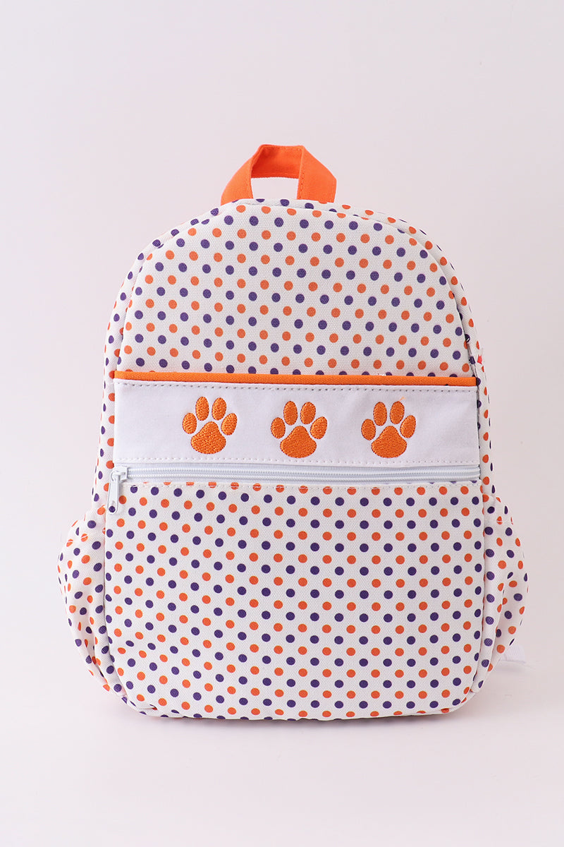 Clemson university embroidery boy schoolbag