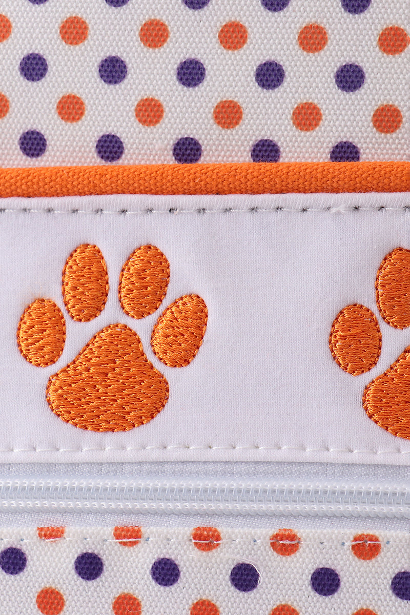 Clemson university embroidery boy schoolbag
