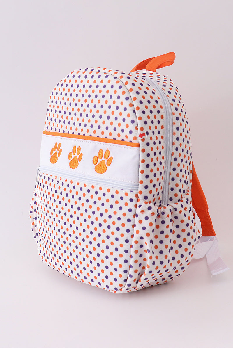 Clemson university embroidery boy schoolbag