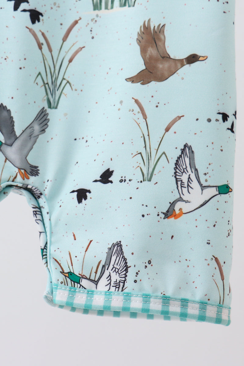 Green Duck Pocket Romper