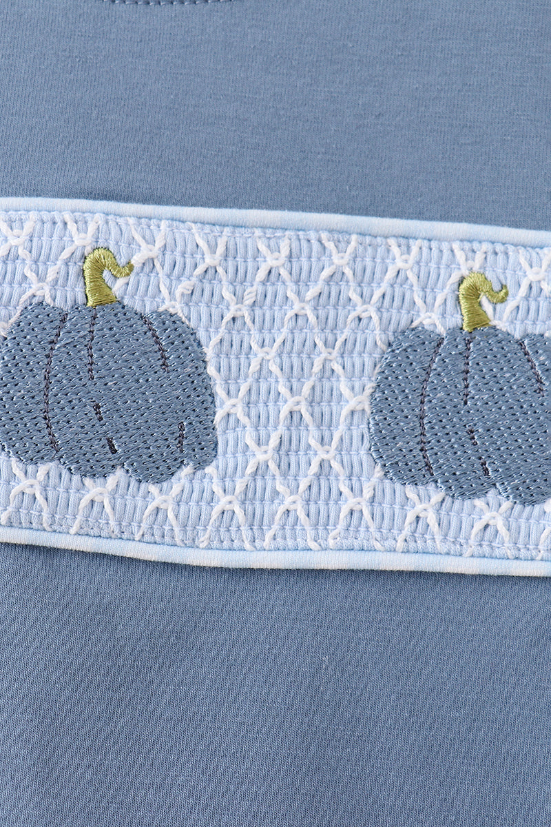 Blue Pumpkin Smocked Gingham Pants Set