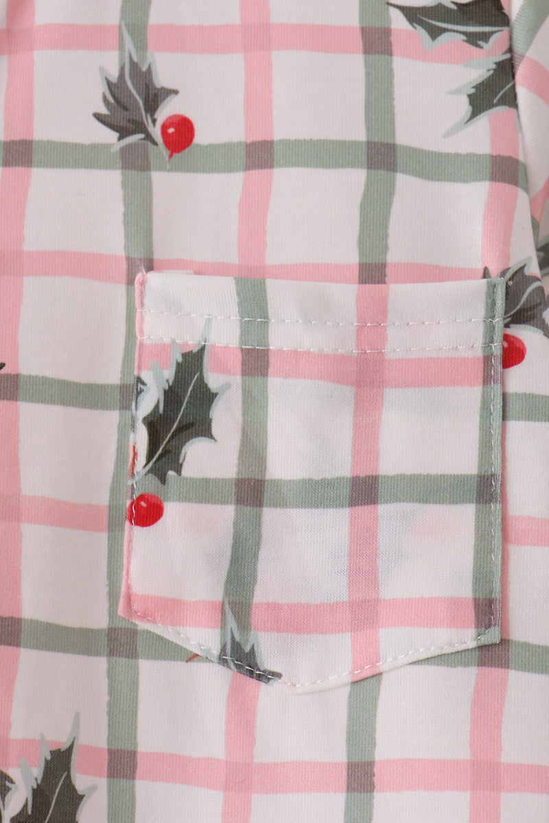 Red Holly Button Down Shirt