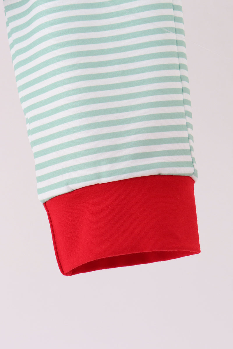 Red Farm Embroidery Pants Set