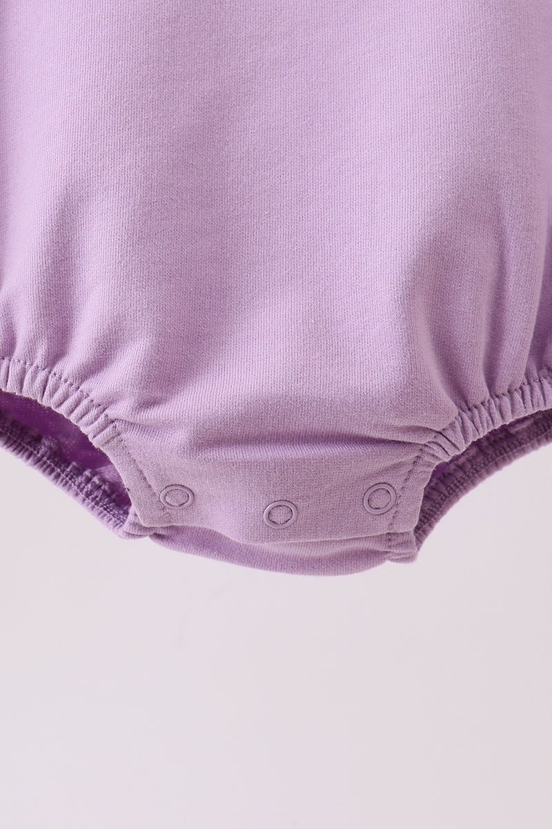 Purple Floral Bow Embroidery Bubble