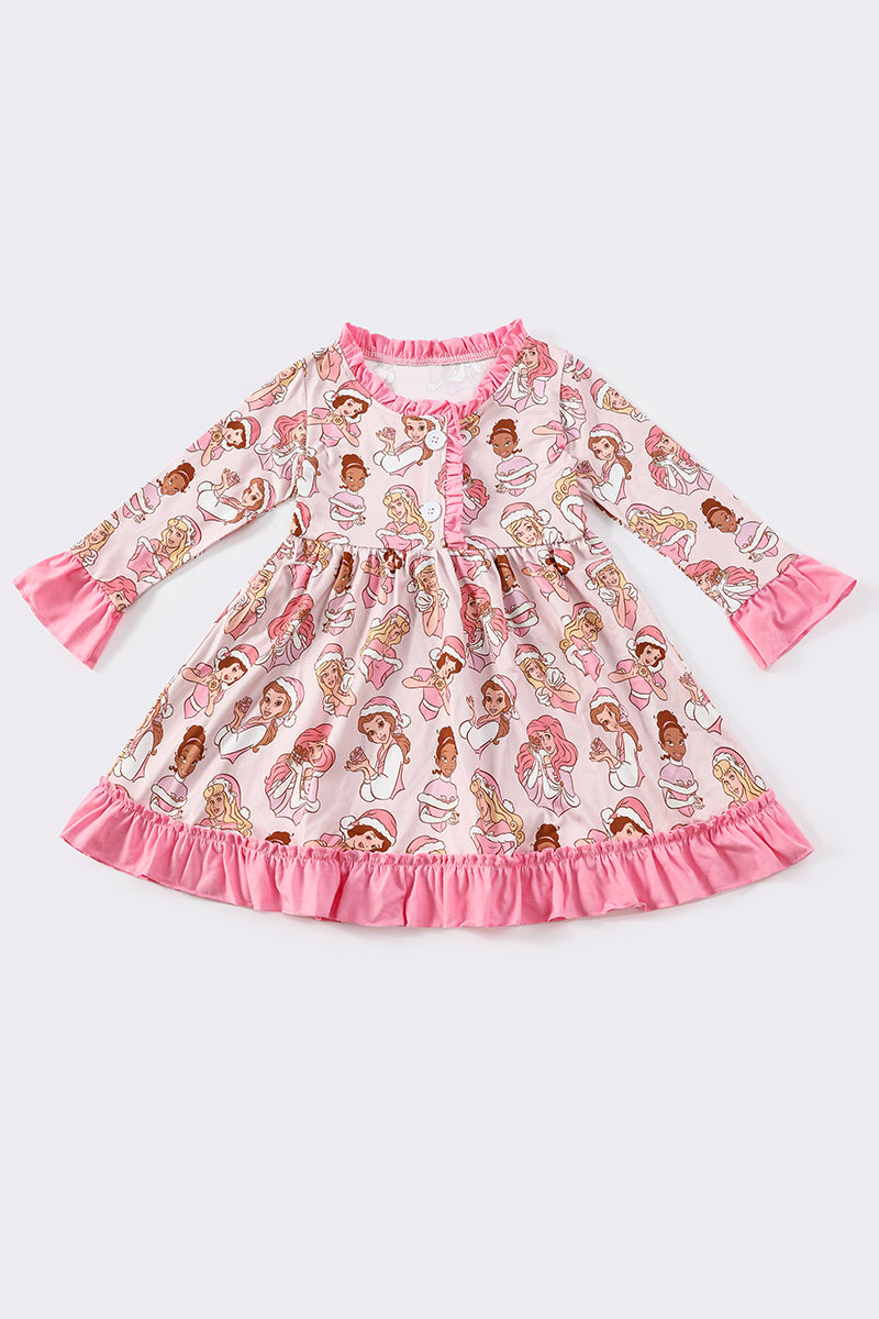 Pink *D*i*s*n*e*y* princess christmas girl dress