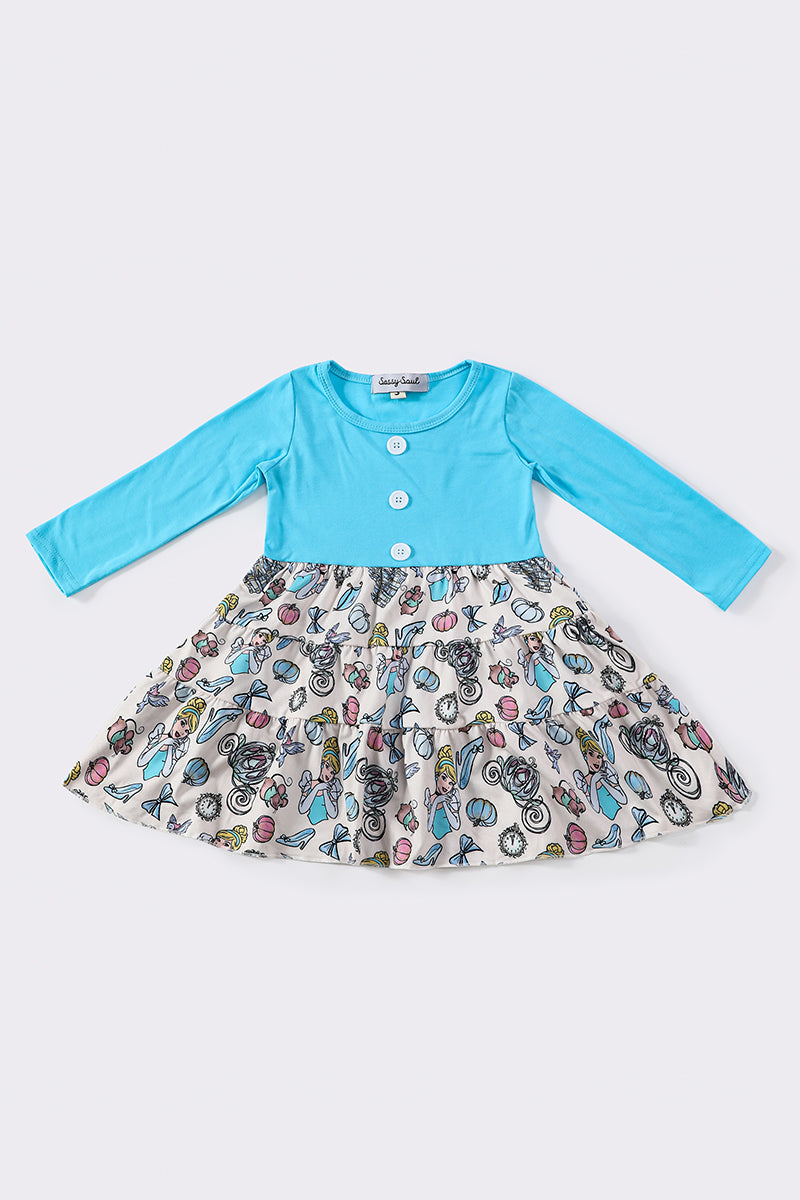 C*i*n*d*e*r*e*l*l*a* Blue princess print dress