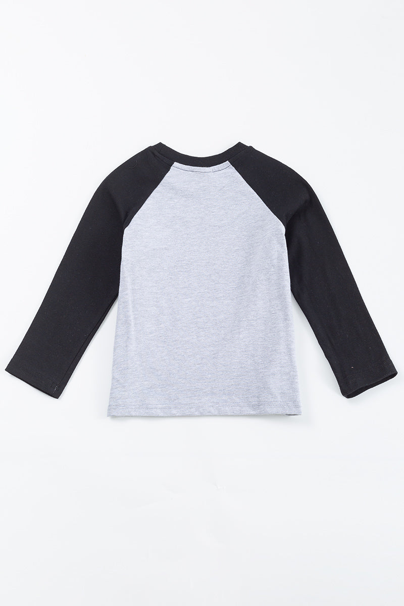 Grey "little monster" boy top